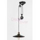 Industrial Iron Pulley single pendant lamp with Edison bulbs