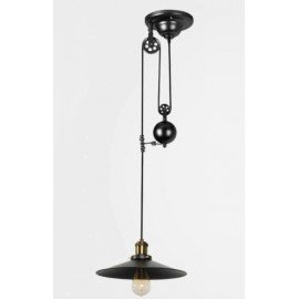 Industrial Iron Pulley single pendant lamp with Edison bulbs